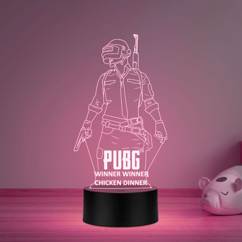 PUBG Led Night Lamp Multicolored Light Gift For PUBG Lover & Game Room Decor